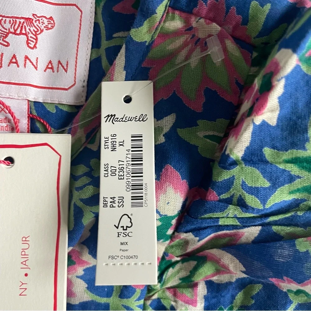New! Banjanan Iris Dress In Poppy Mallow Surf blue NWT 30637_9